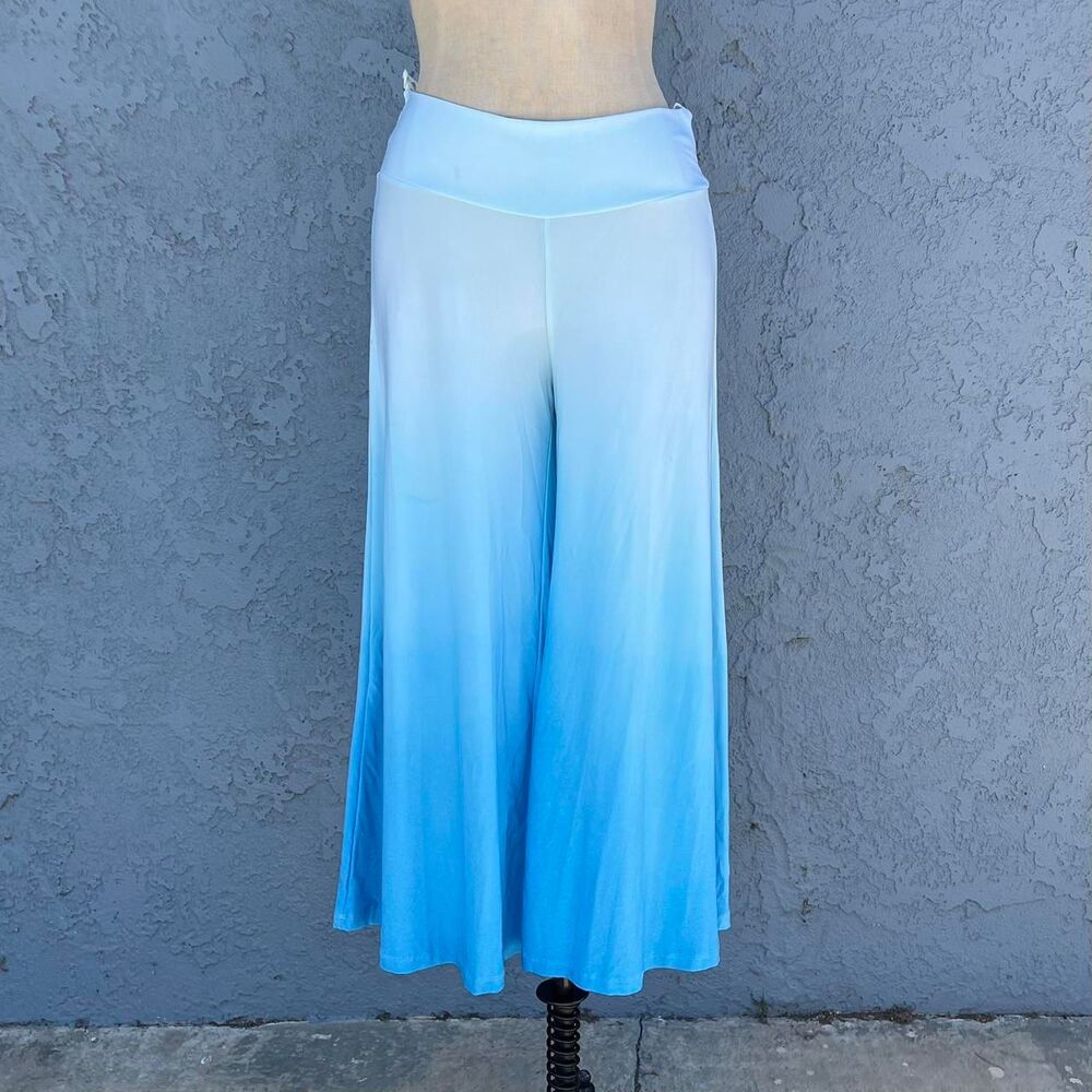 Y2k culottes Cropped pants carpis blue ombre Size large